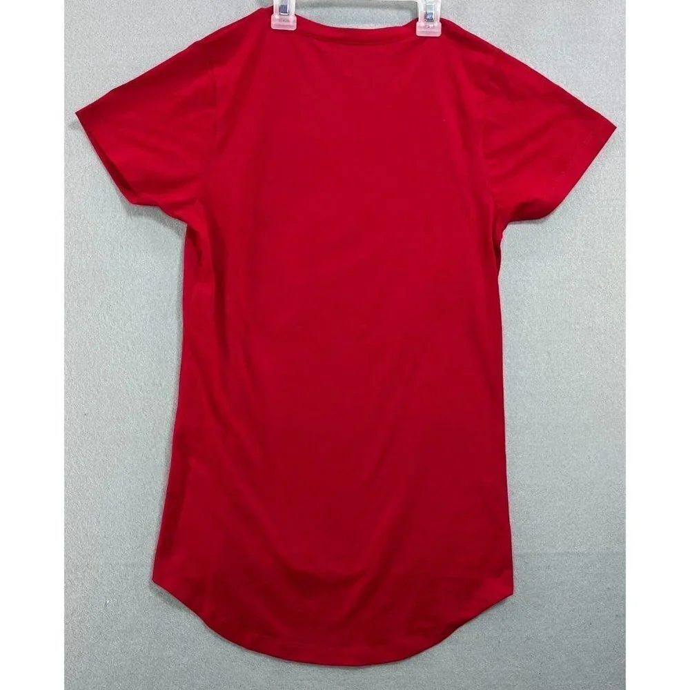 DC Comics Flash Logo Women T-Shirt Tee Size Medium Short Sleeve Cotton Hi Low - Picture 4 of 5